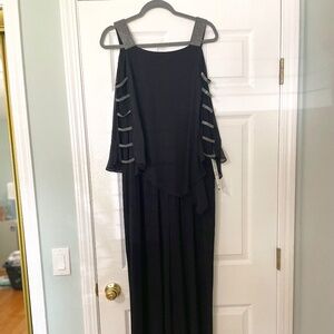 MSK Bar Sleeve Chiffon Top Jumpsuit 1X NWT